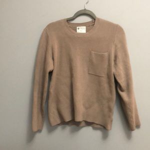 Figs tan ribbed  sweater size medium .